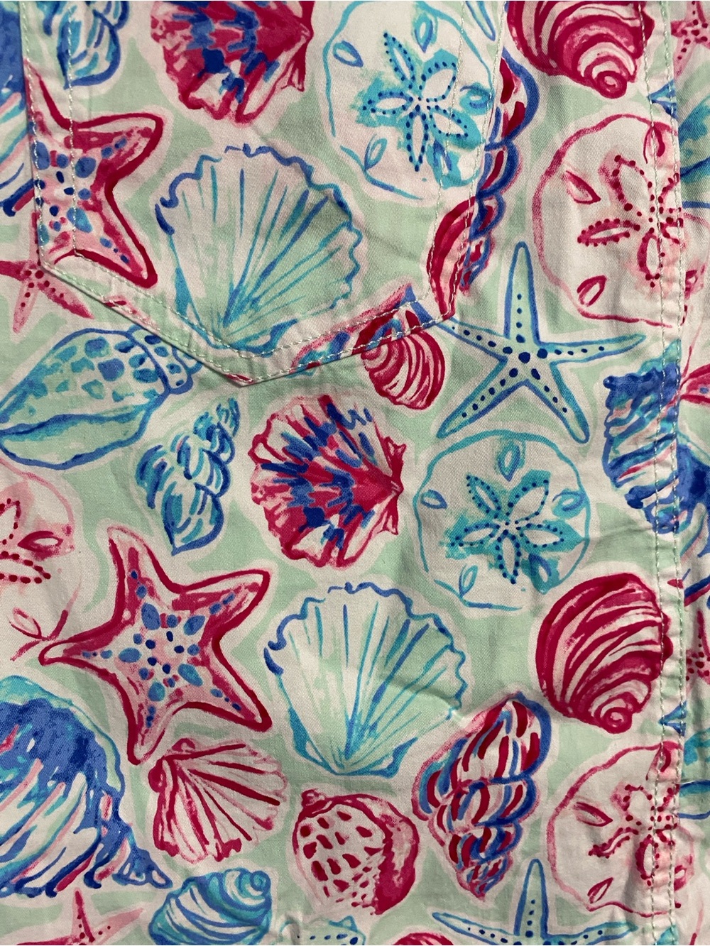 croft & barrow Blue & Pink Seashells Mini Skirt/Skort. Size 8. - Picture 5 of 5